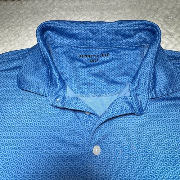 Kenneth Cole Men's Blue Golf Polo 👕 Performance Fabric Size Large - Picture 3 of 11